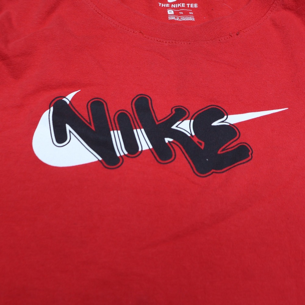 Nike Shirt Youth XL Red Swoosh Logo Graphic Short Sleeve Crewneck The Nike Tee - Picture 2 of 12